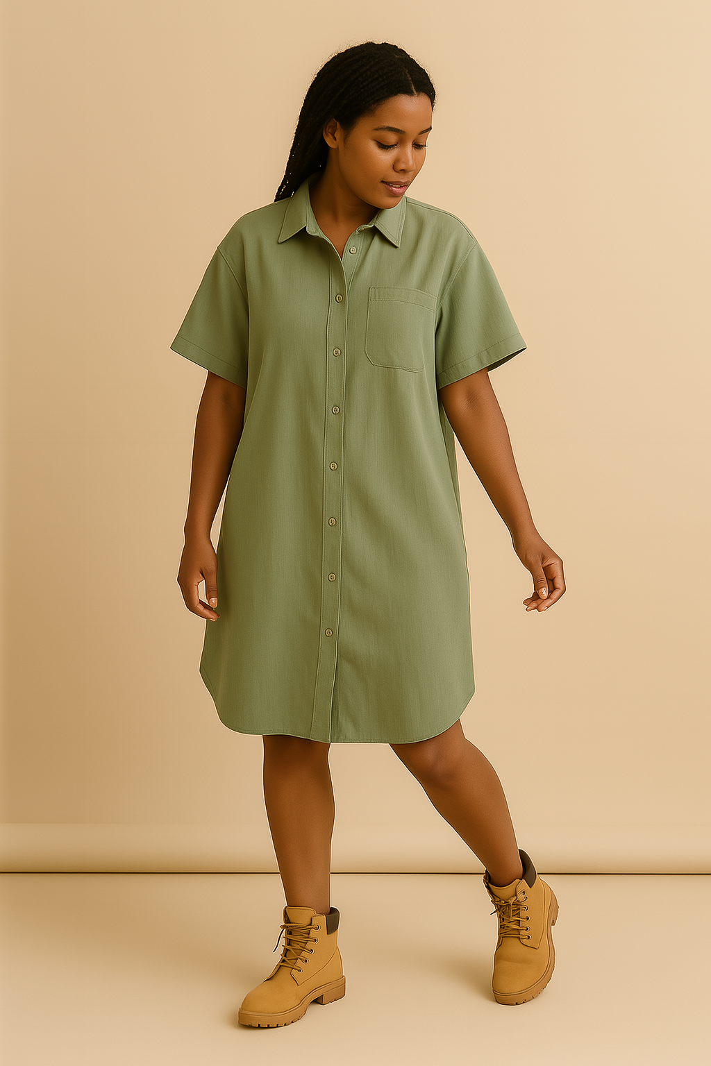 Patron PDF Robe-Chemise - Oversize - 34 – 56 | Formats A4 & A0 | Trilingue