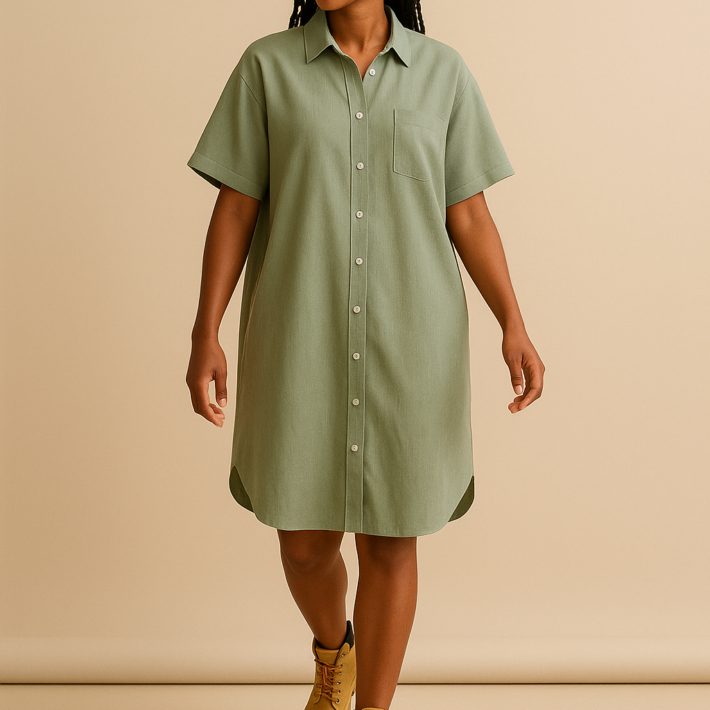 Patron PDF Robe-Chemise - Oversize - 34 – 56 | Formats A4 & A0 | Trilingue