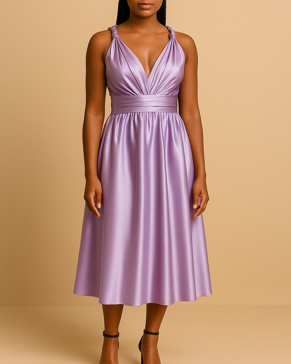 Robe Infinity Satin Lila – Multi-styles - Choix Longueur