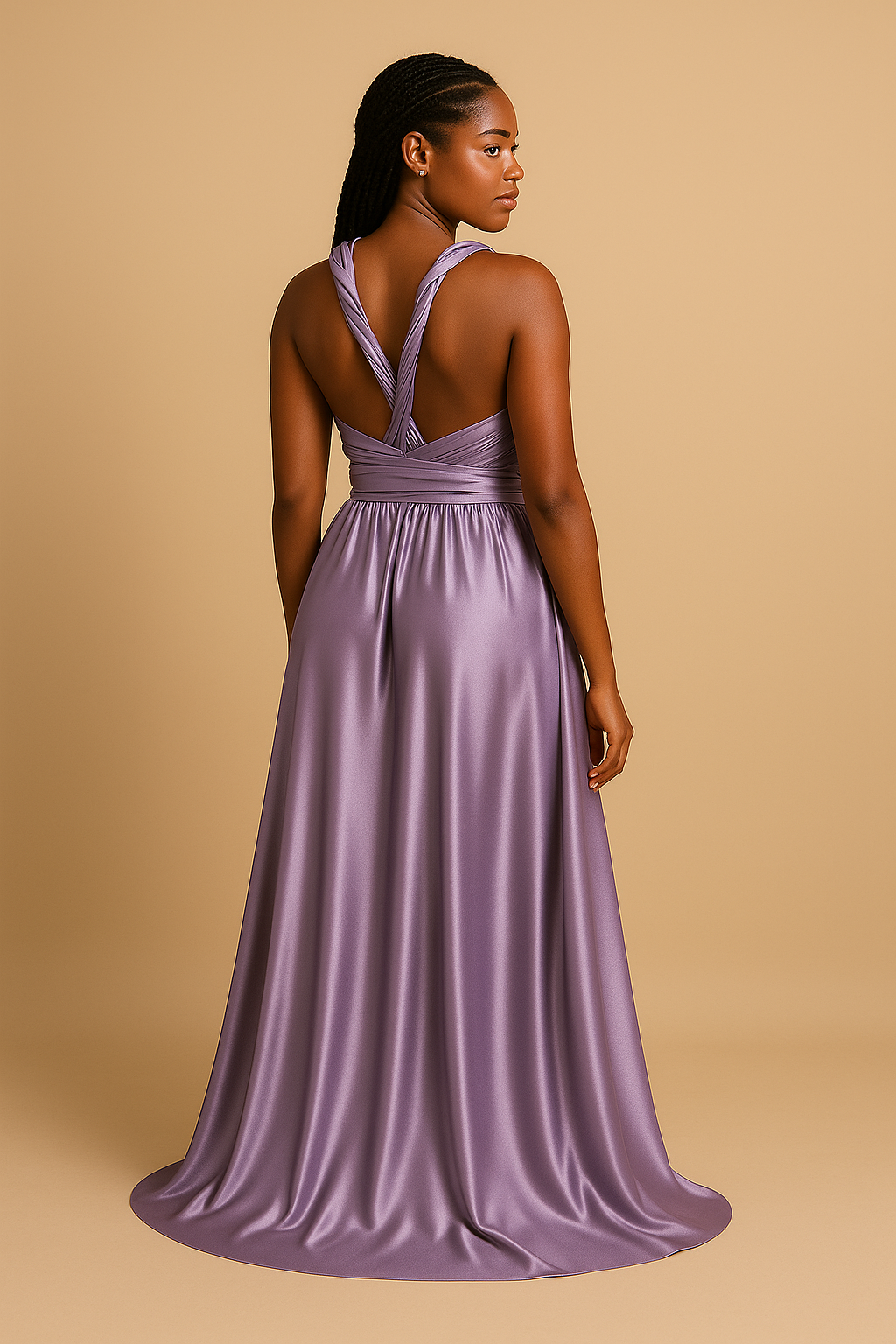 Robe Infinity Satin Lila – Multi-styles - Choix Longueur