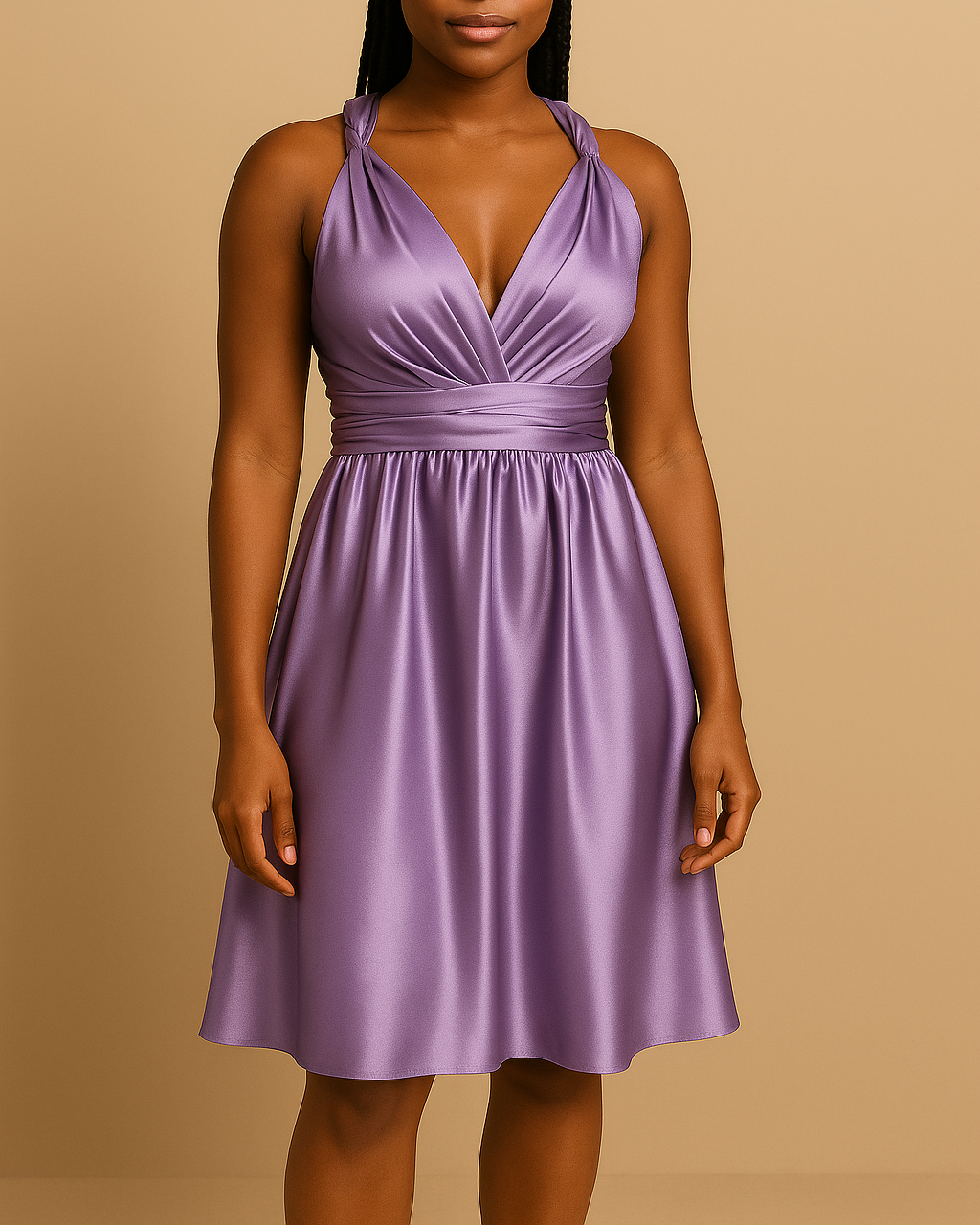 Robe Infinity Satin Lila – Multi-styles - Choix Longueur