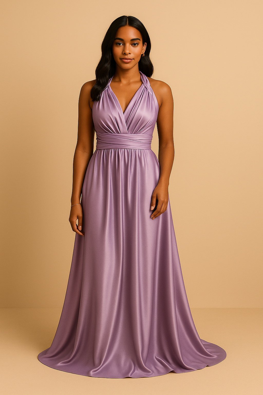 Robe Infinity Satin Lila – Multi-styles - Choix Longueur