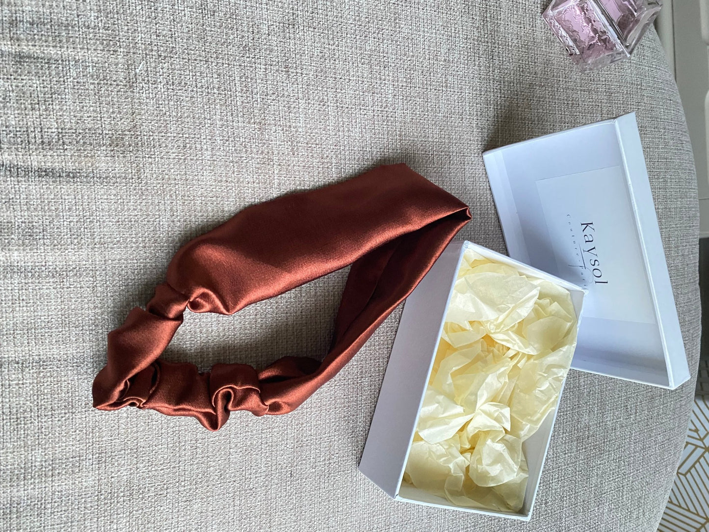 Bandeau cheveux en Satin - Soie - Kaysol Couture
