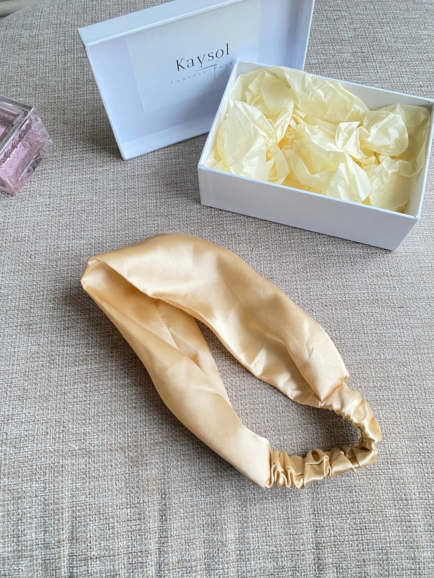 Bandeau cheveux en Satin - Soie - Kaysol Couture