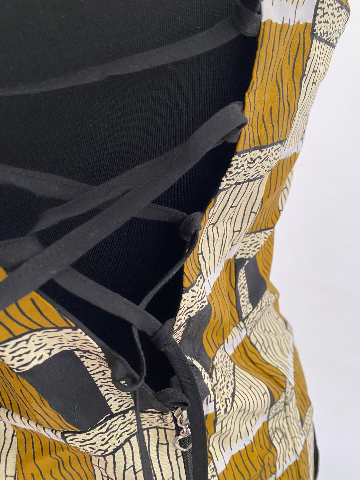 robe bustier en wax - bustier en wax - robe wax avec laçage