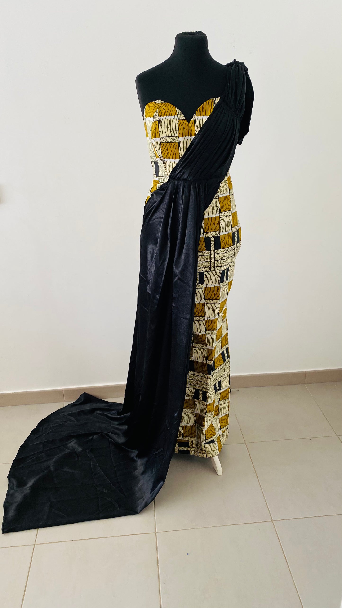 robe de soiree en wax - robe en wax pour femme - robe africaine pour aller au mariage