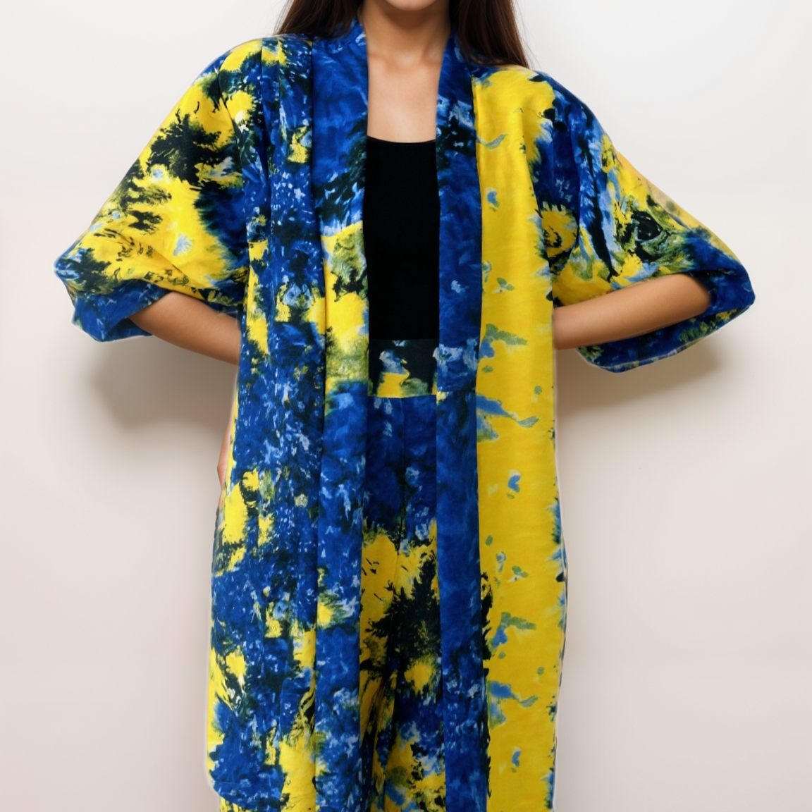 kimono long tie and dye