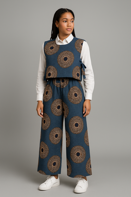 Ensemble femme wax « Harmonie » – Kaysol Couture – Tenue 2 pièces chic