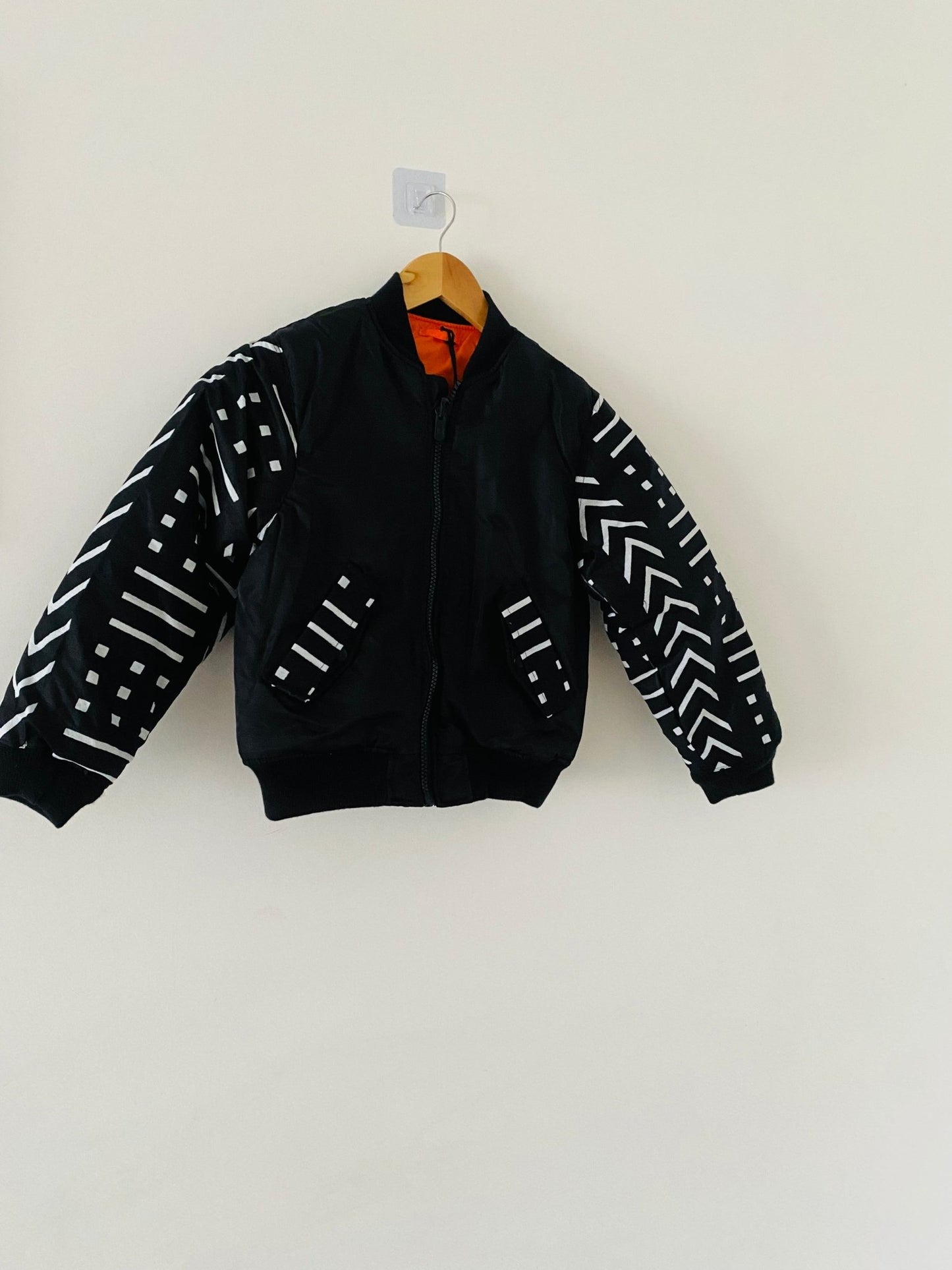 Bomber enfant en wax - blouson en wax - noir - Kaysol Couture