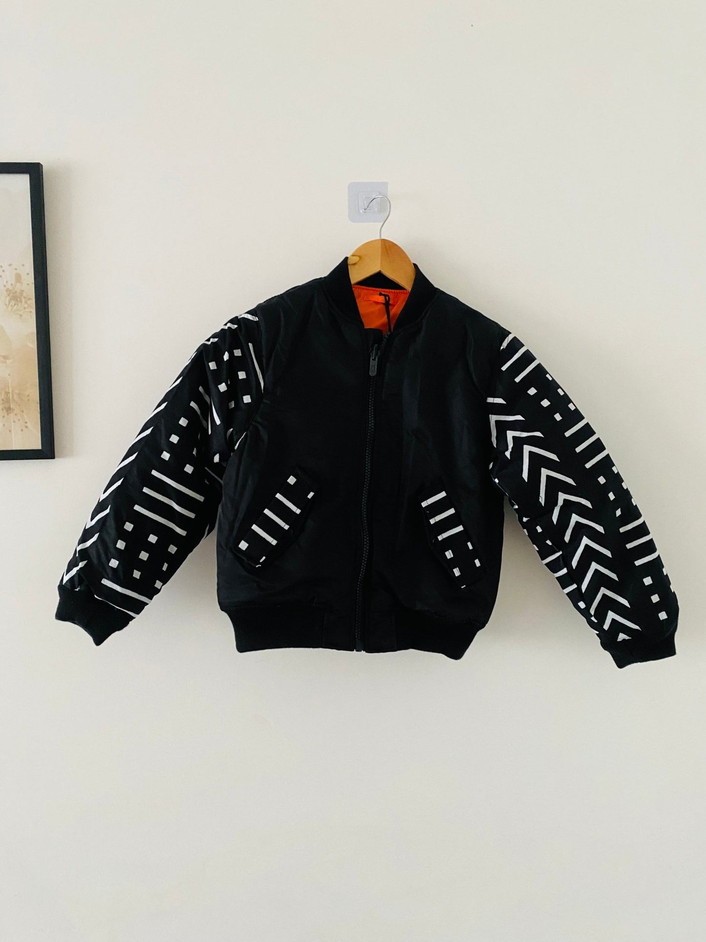 Bomber enfant en wax - blouson en wax - noir - Kaysol Couture