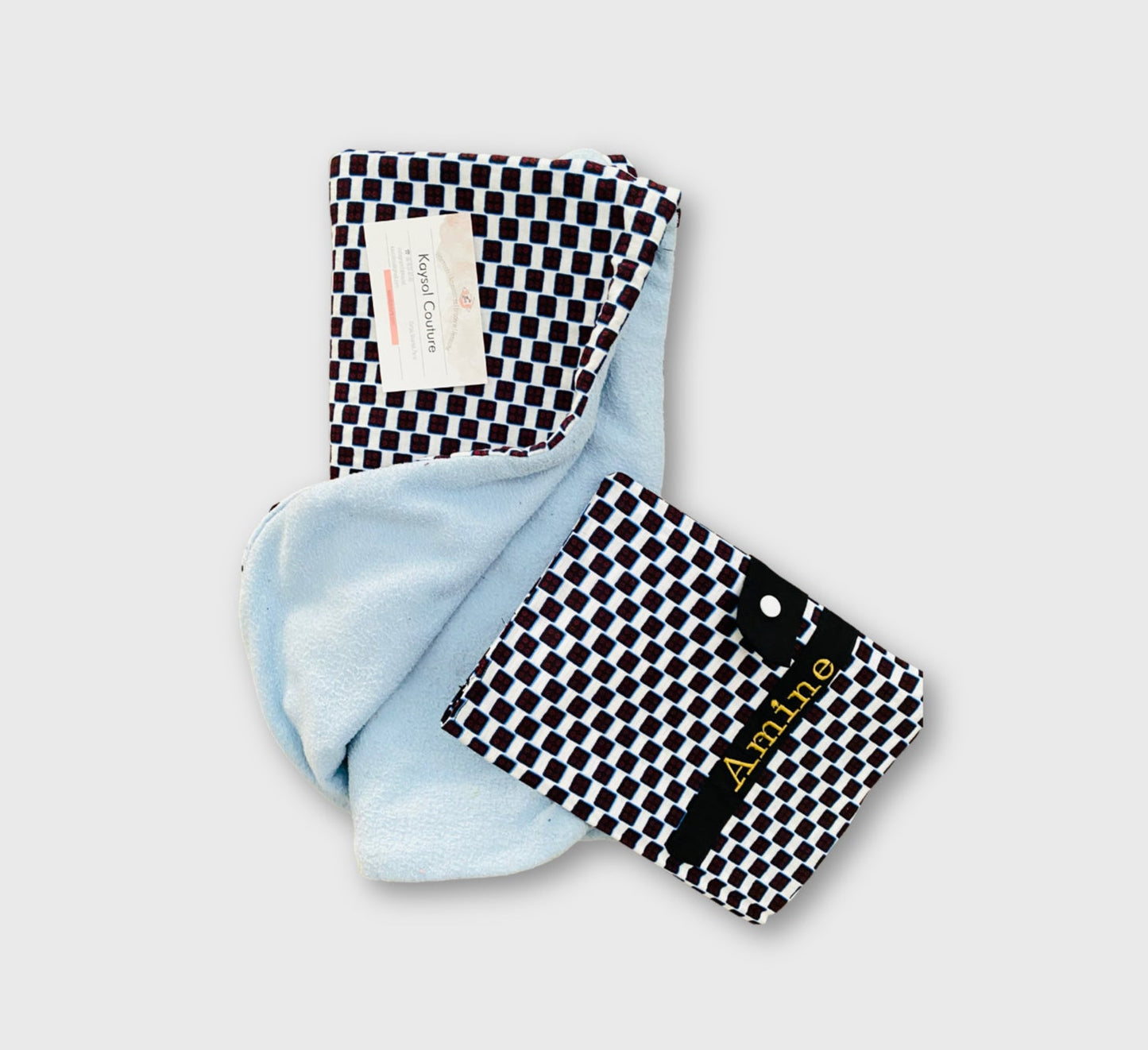 Cadeau de naissance - couverture et protège carnet de santé personnalisés - Kaysol Couture