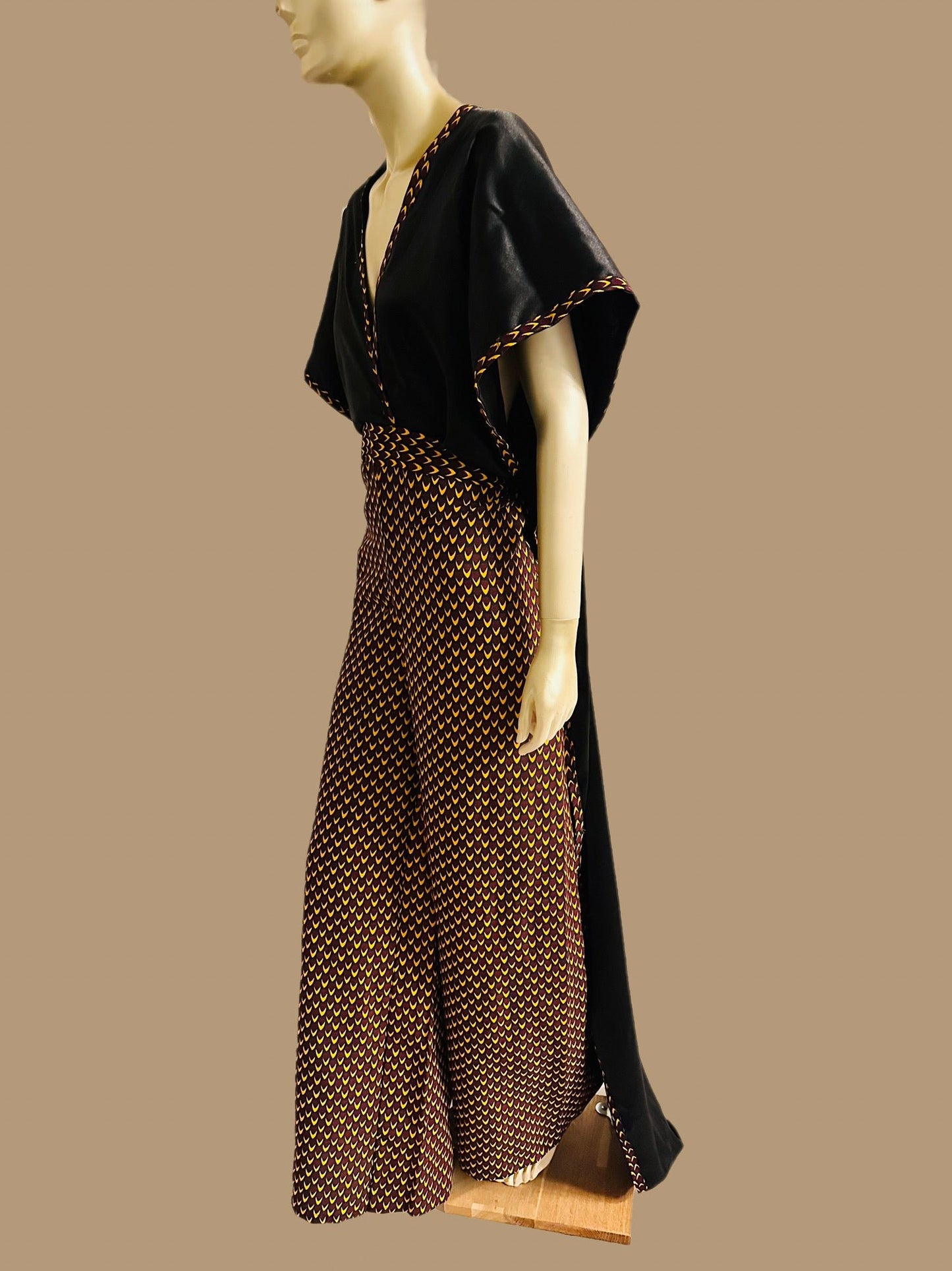 Combinaison Convertible en Wax et Soie - Capsule Haby - Kaysol Couture