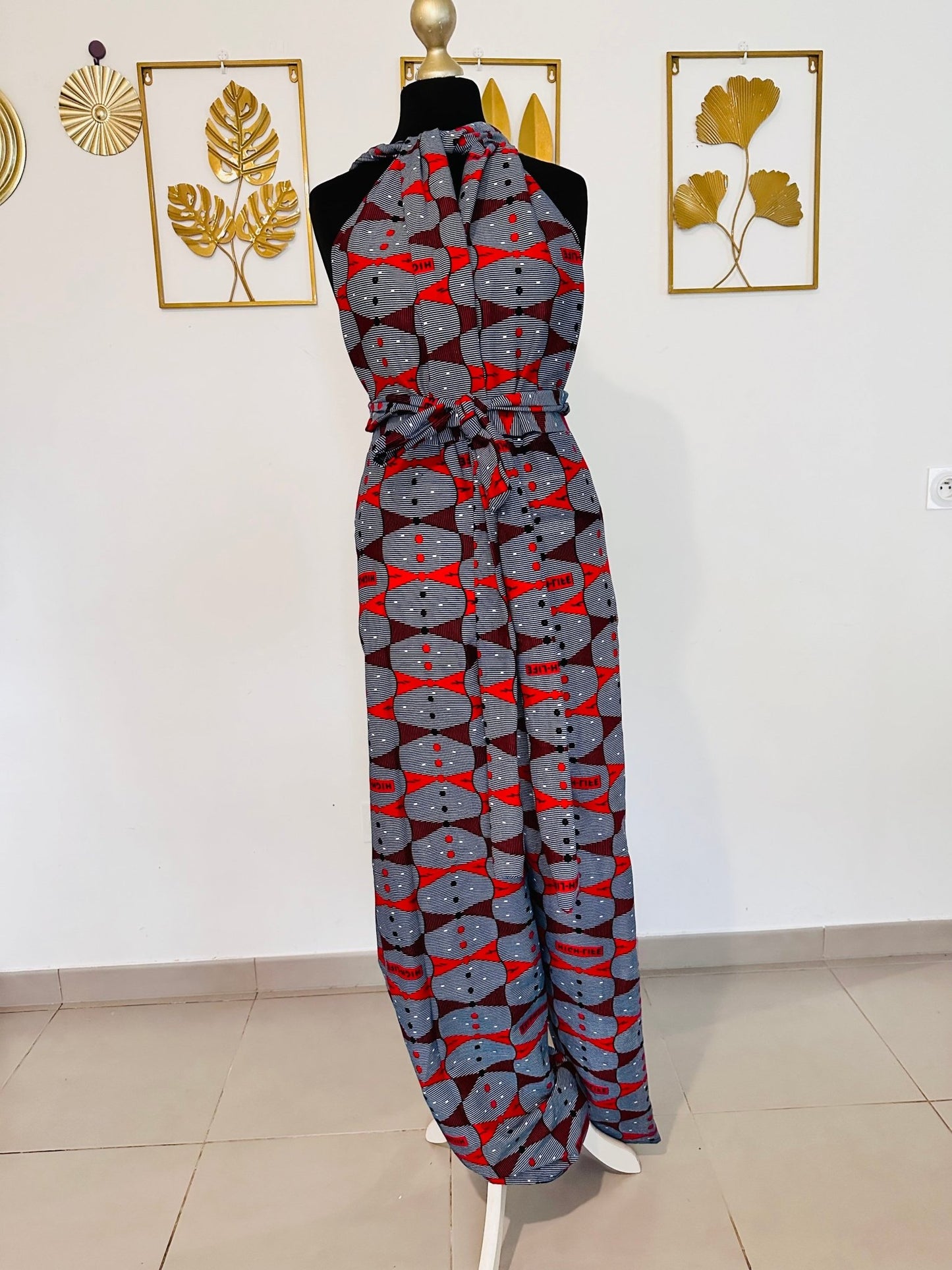 Combinaison en wax - Tenue Femme en Wax - Convertible - Kaysol Couture