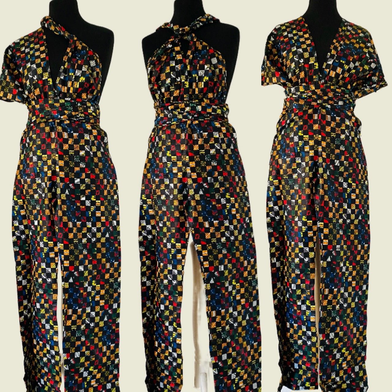 Combinaison Femme en Wax - Convertible - Kaysol Couture