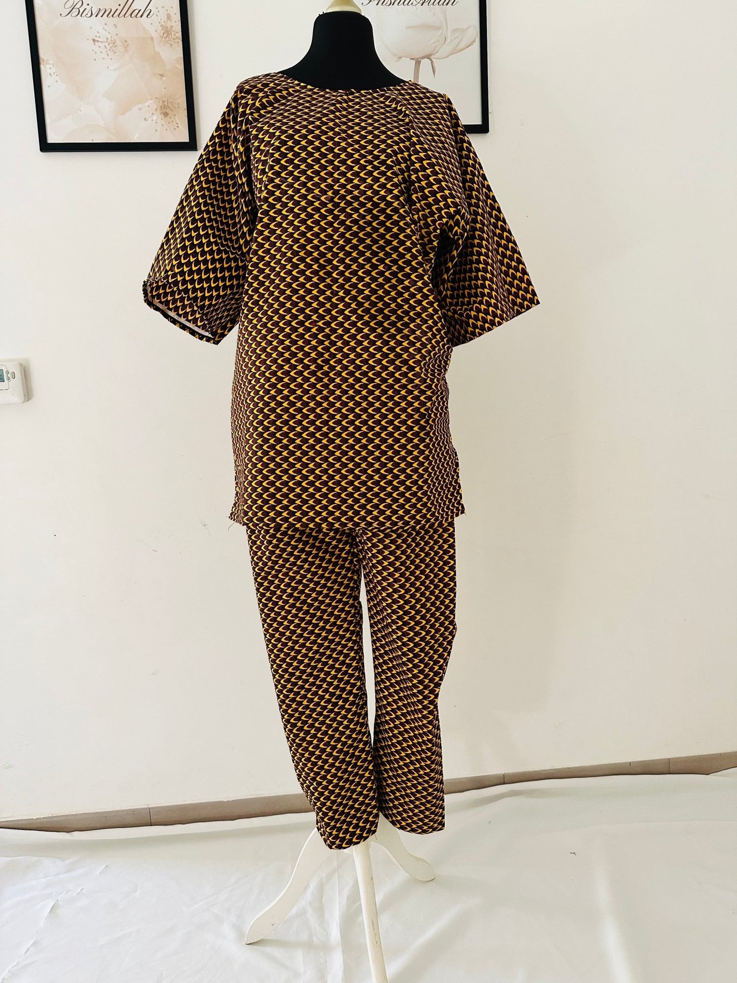 Ensemble 2 pieces en Wax - Ensemble pour femme en Wax - Tunique et Pantalon - Kaysol Couture
