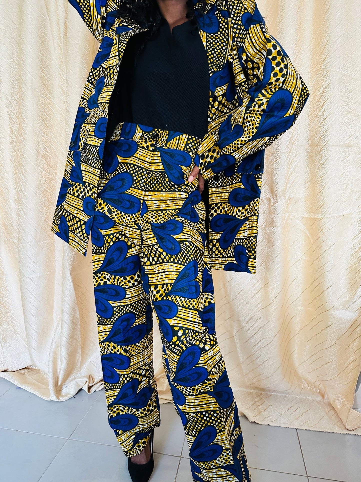 Ensemble deux pièces - Costume Tailleur Femme en Wax - Choix Couleur - Kaysol Couture