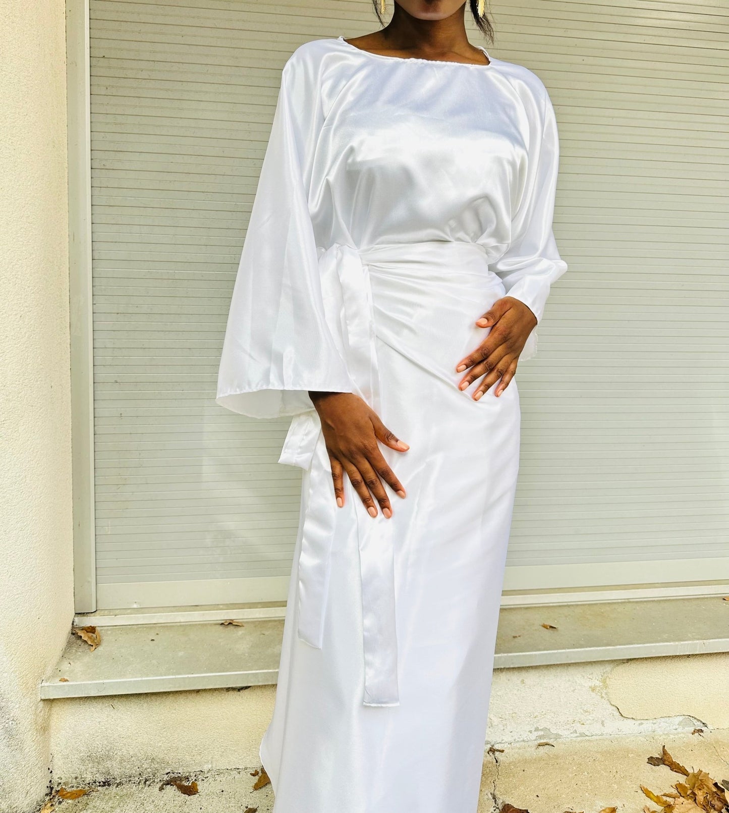 Ensemble deux pieces pour femmes - Tenue Mastoura terracotta - Tenue manches longues Terracotta - Kaysol Couture