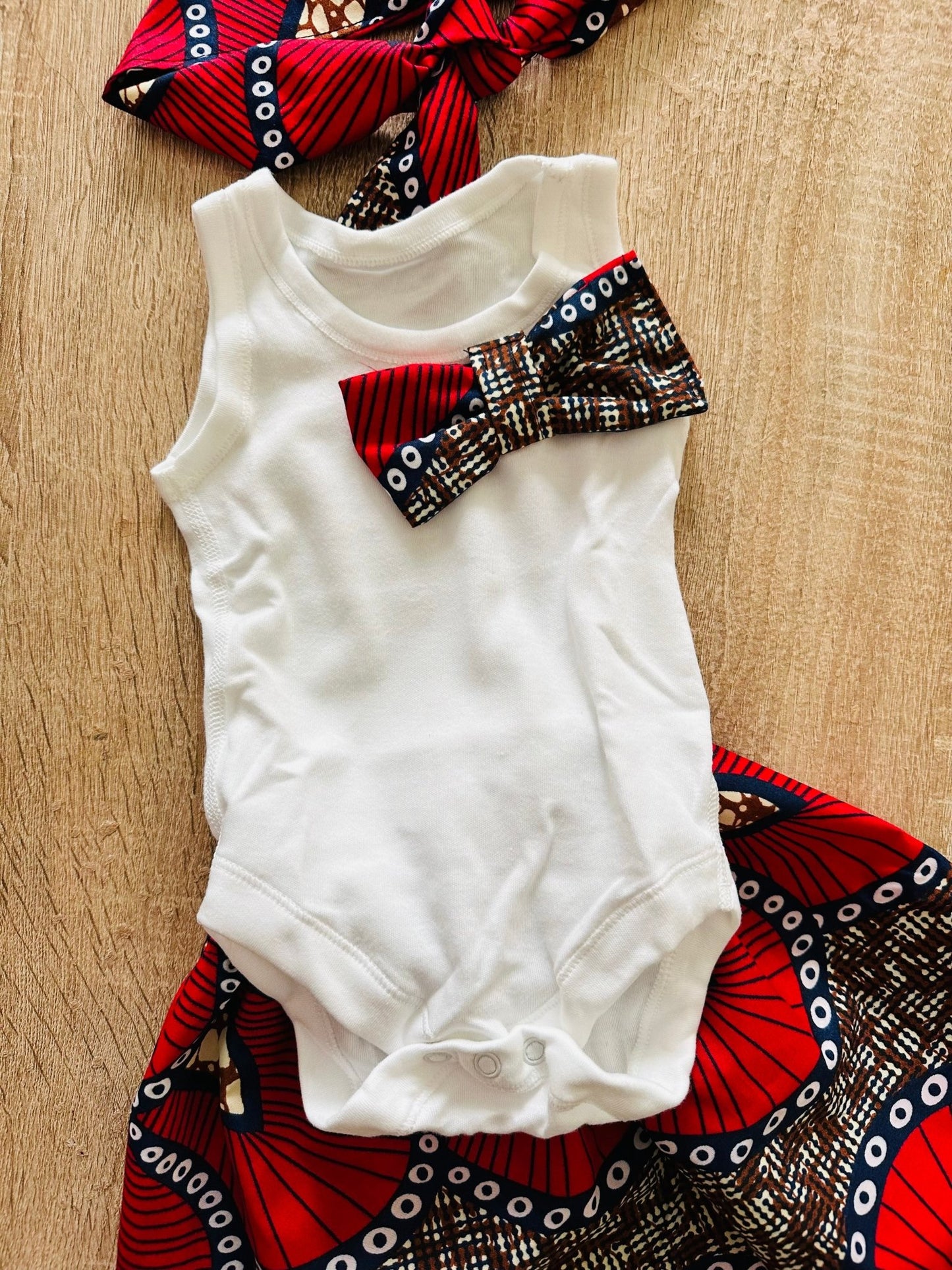 Ensemble en wax Fille - Safiya assorti - Kaysol Couture