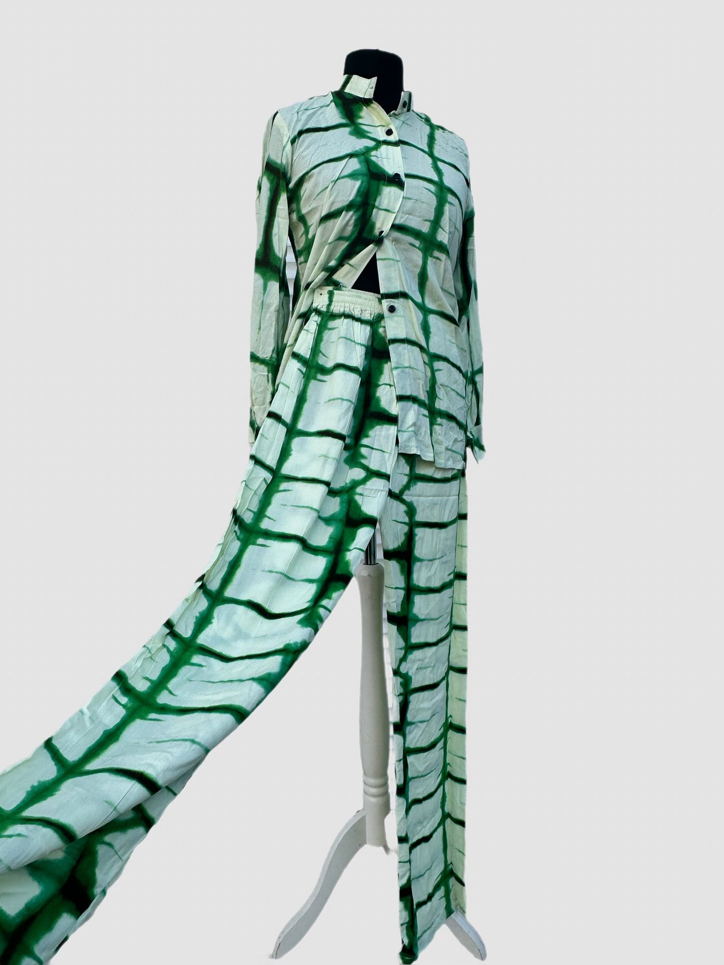 Ensemble femme deux pièces - tenue tie and dye style Africaine - Haut et Pantalon - Kaysol Couture