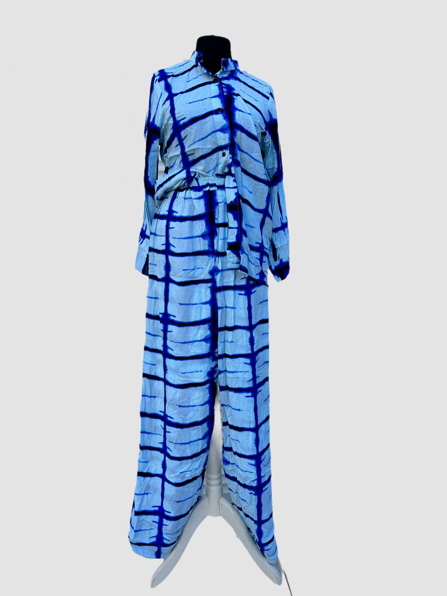 Ensemble femme deux pièces - tenue tie and dye style Africaine - Haut et Pantalon - Kaysol Couture