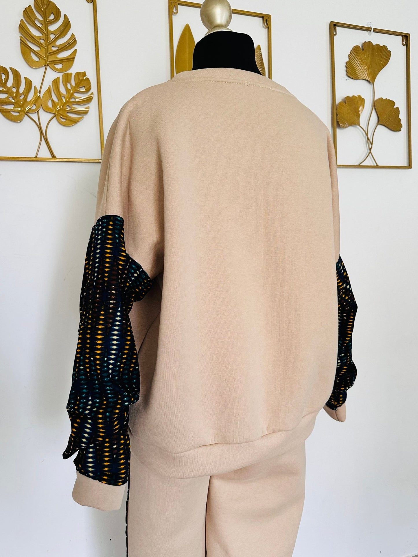 Ensemble Jogging et Sweat en Wax - Tenue confortable en molletonne et Wax- Choix de couleur - Kaysol Couture