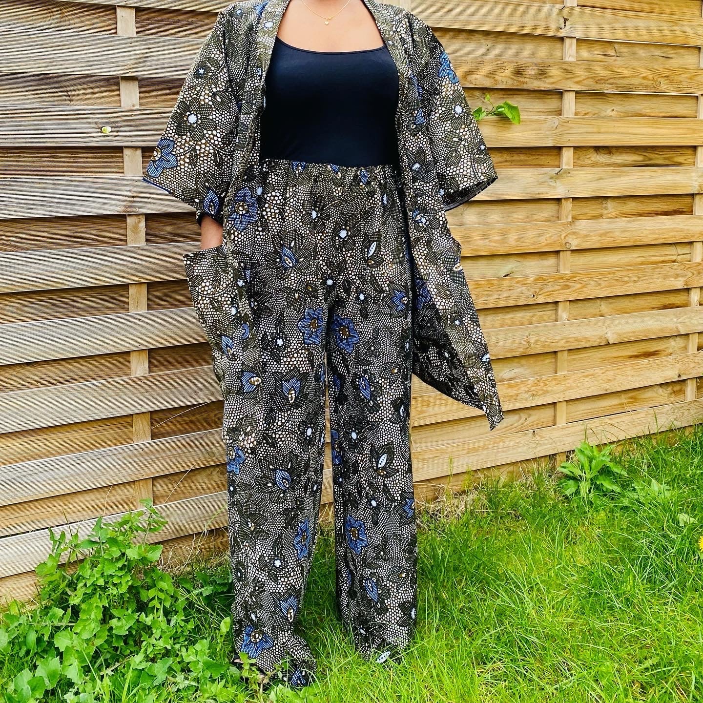 Ensemble Kimono et Pantalon en Wax - Kaysol Couture