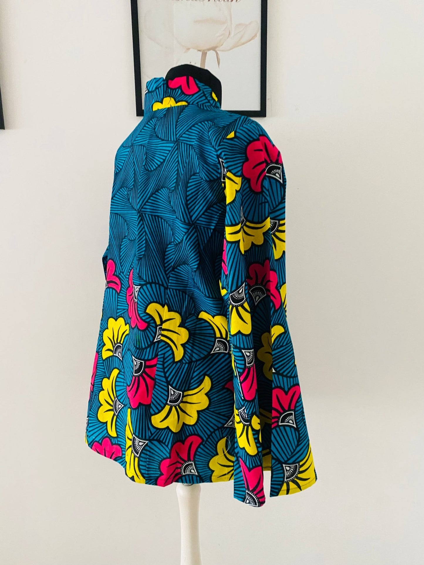 Gilet kimono en wax Koumbel Fleurs de mariage - Kaysol Couture