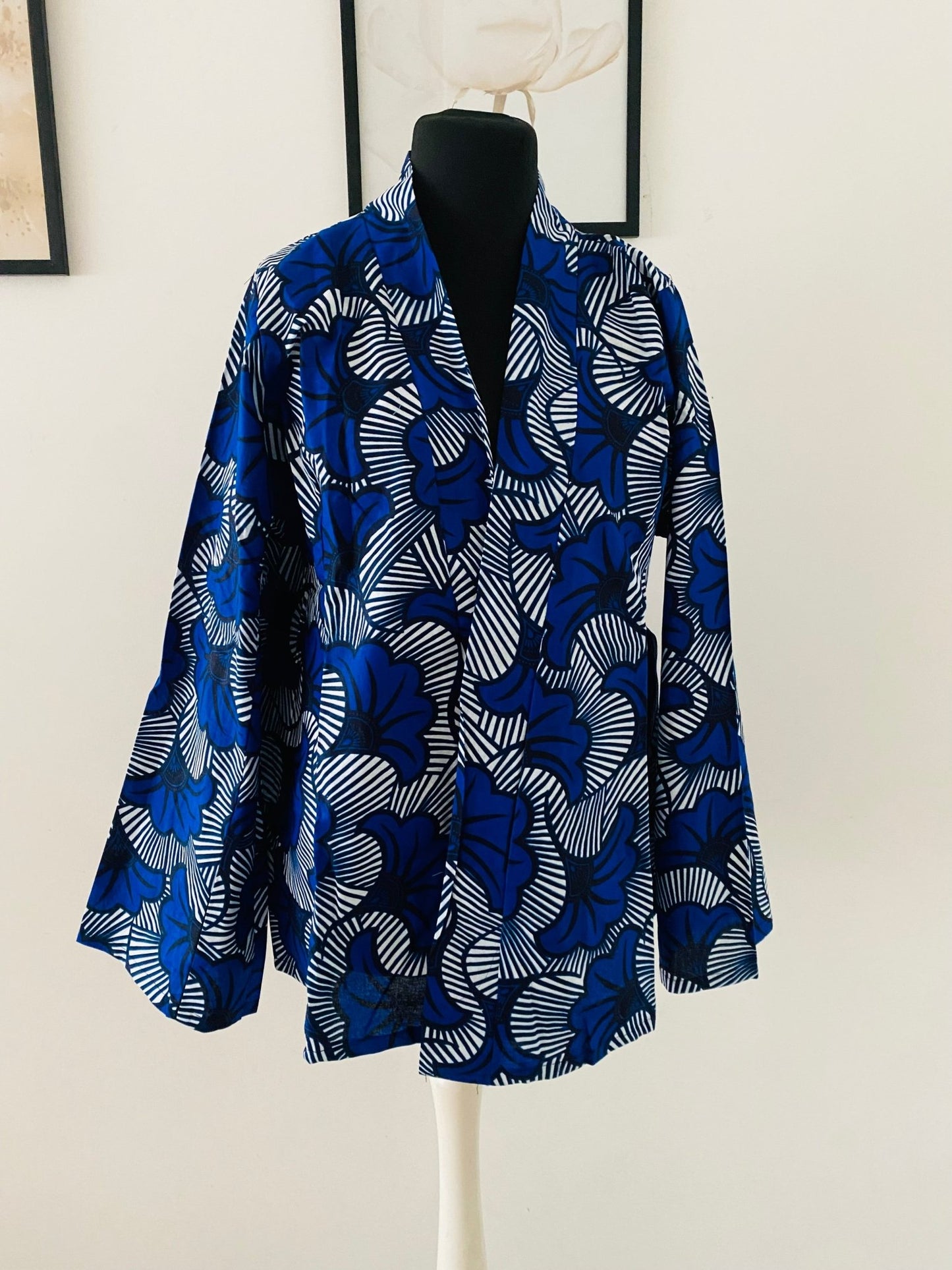 Gilet kimono en wax Koumbel Fleurs de mariage - Kaysol Couture