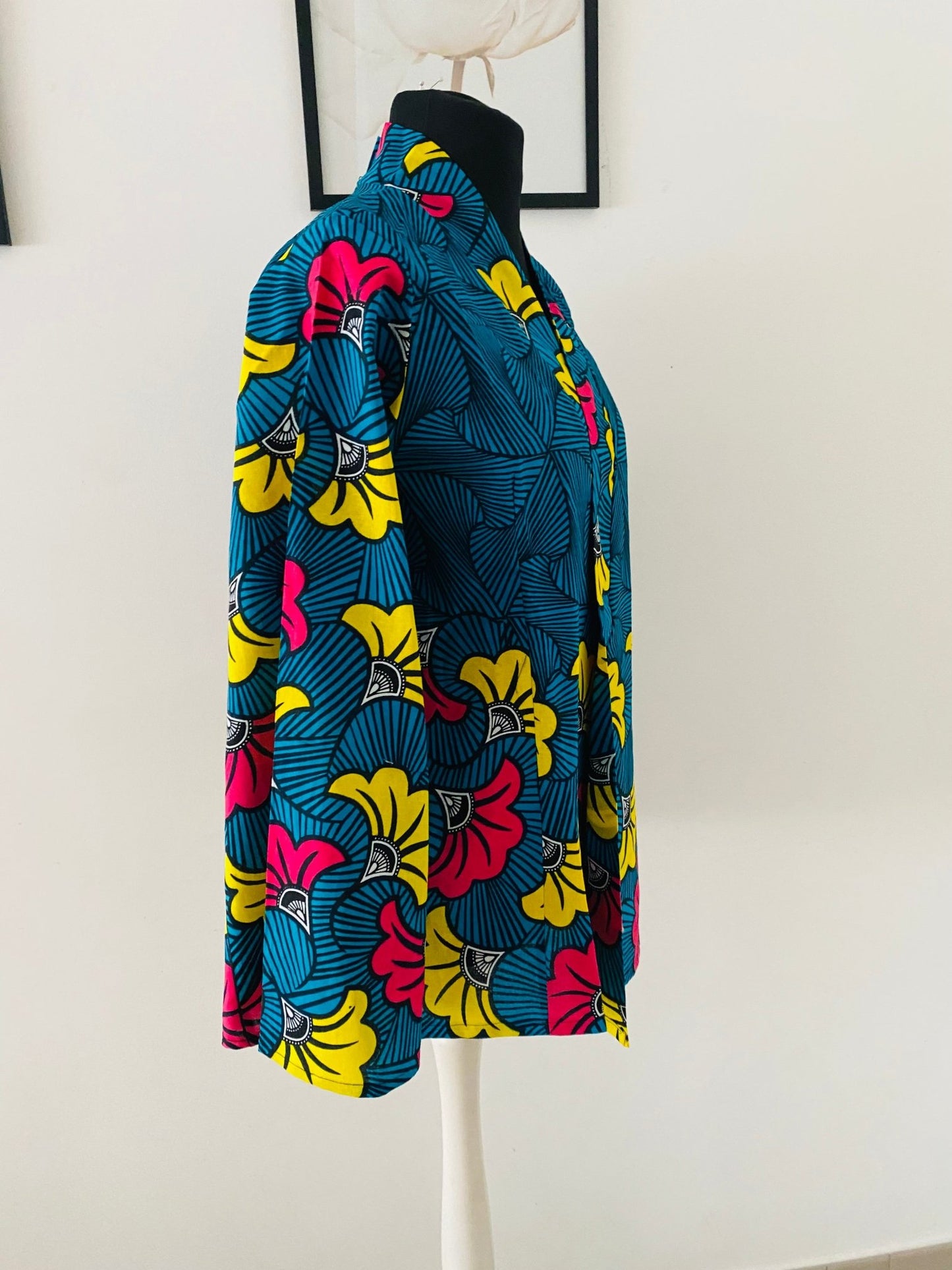 Gilet kimono en wax Koumbel Fleurs de mariage - Kaysol Couture