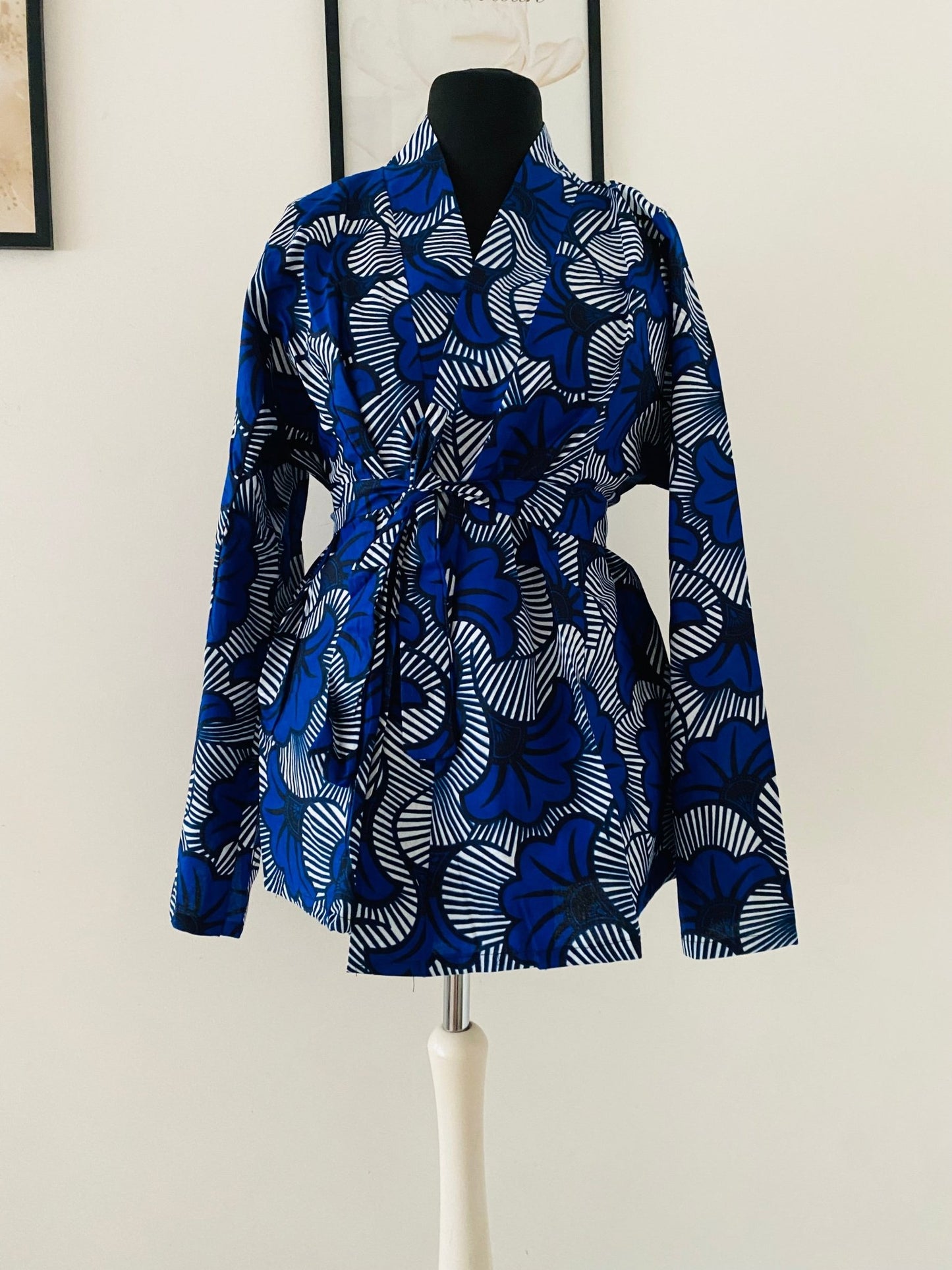 Gilet kimono en wax Koumbel Fleurs de mariage - Kaysol Couture