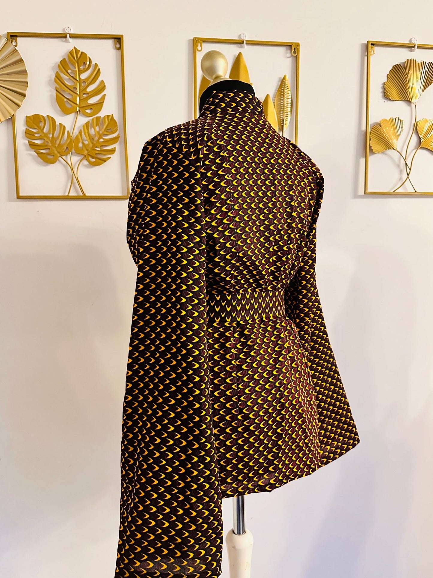 Gilet kimono en wax Koumbel Fleurs de mariage - Kaysol Couture