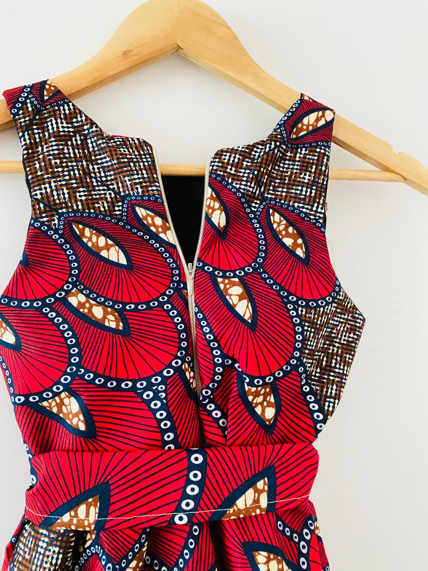 Robe en wax Enfant - bébé Messa - rouge