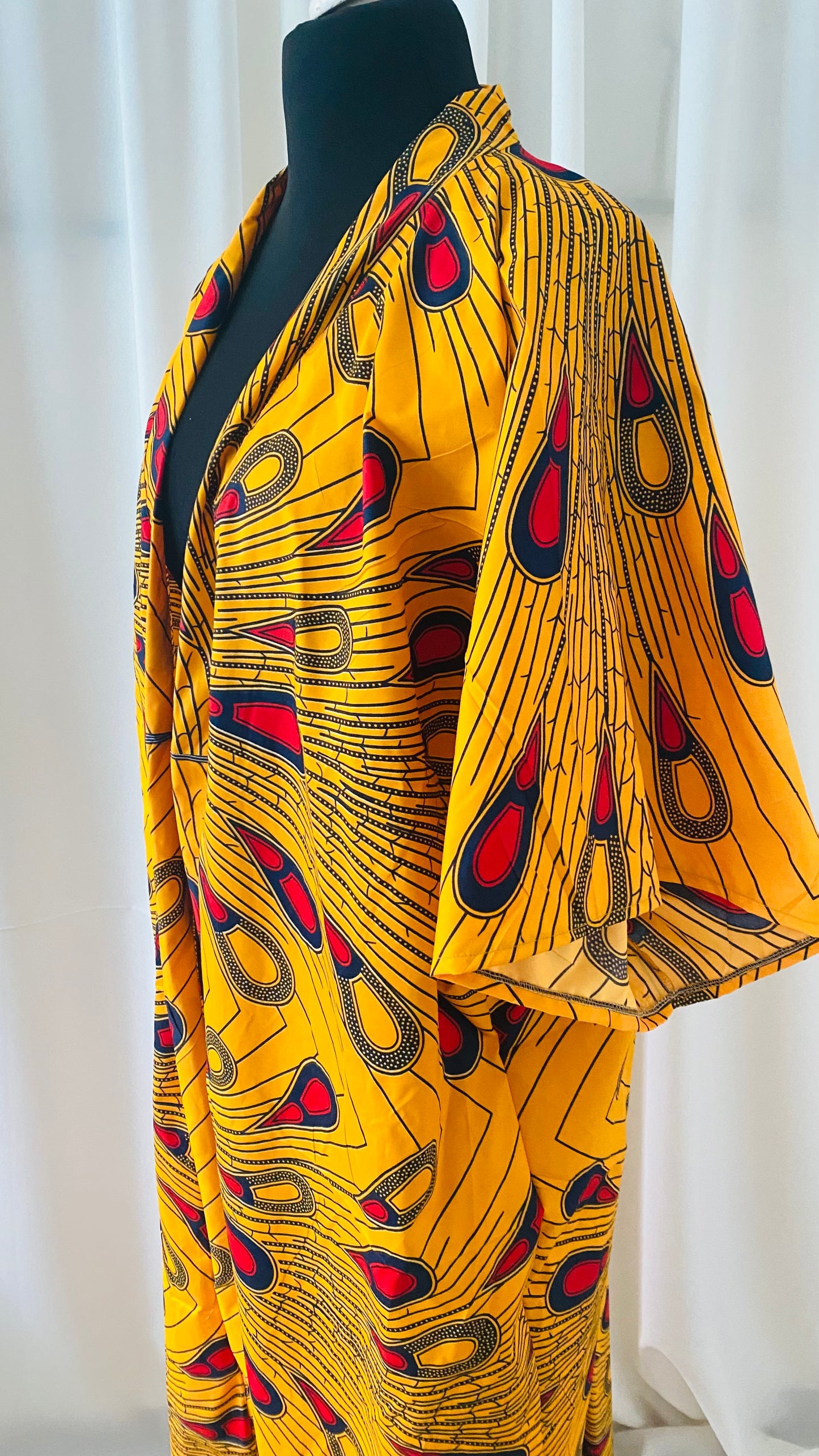 kimono femme en wax - kimono maxi