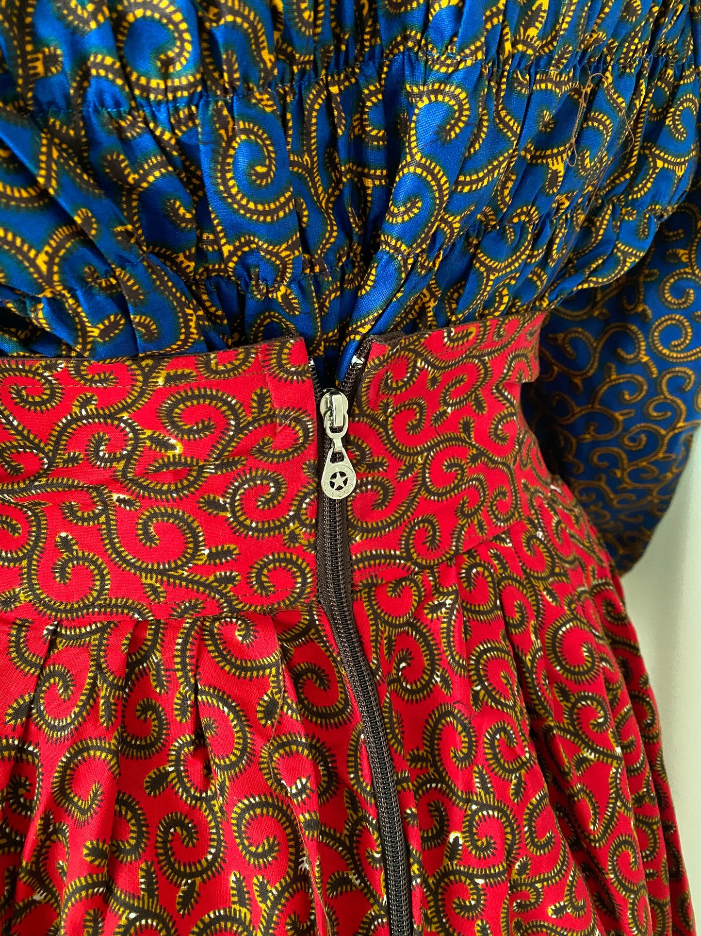 jupe vintage taille haute- jupe africaine avec poches
