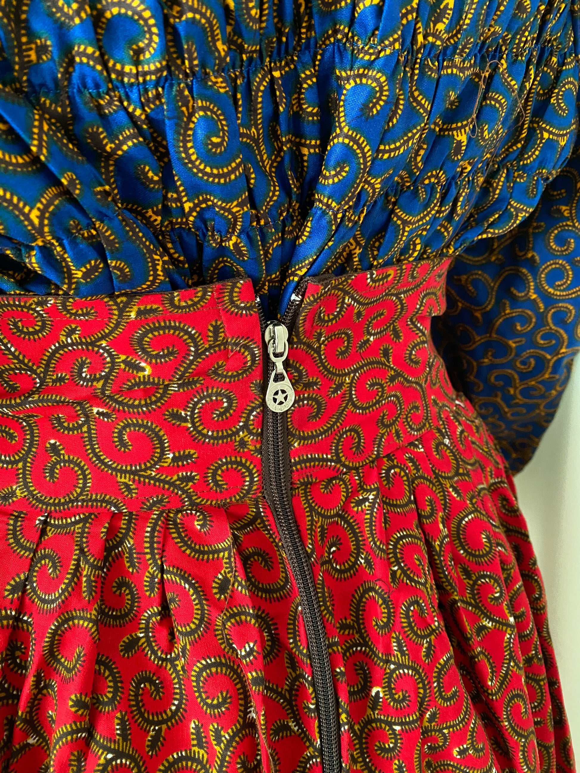 jupe vintage taille haute- jupe africaine avec poches
