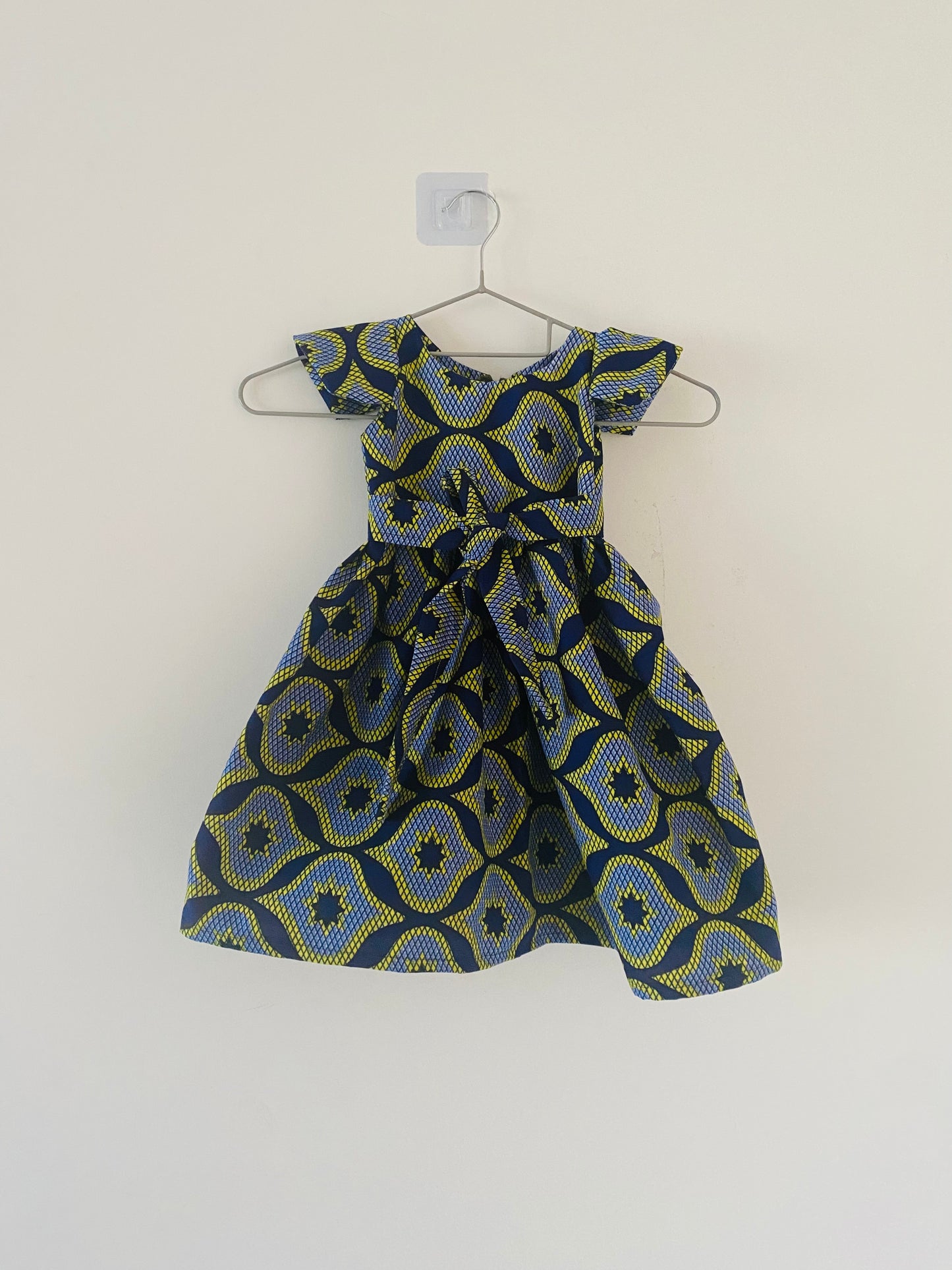 Robe évasée fille en wax