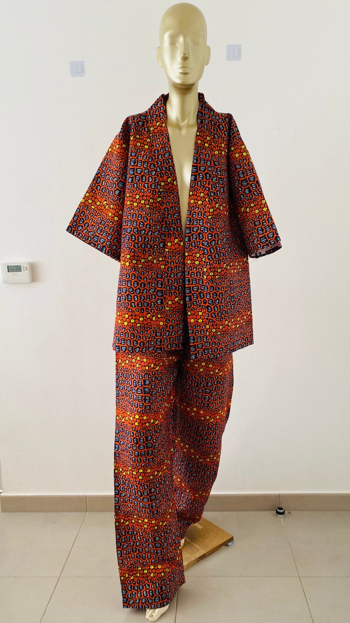 Kimono et pantalon wax - Ensemble en Wax pour femme - Kaysol Couture