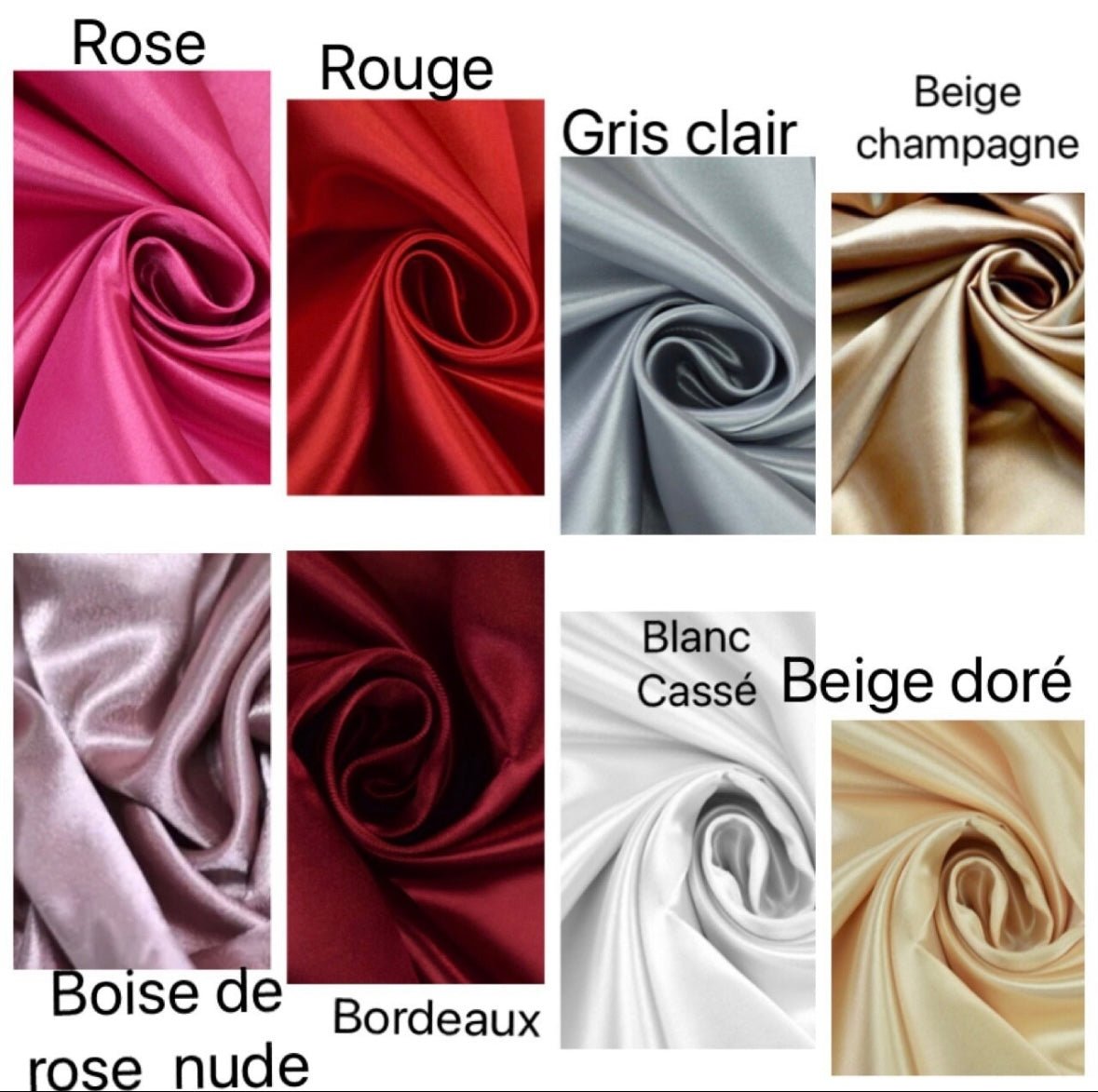 Paire de Taies d’oreillers en Satin Luxueux - Grand Choix de couleur - Kaysol Couture