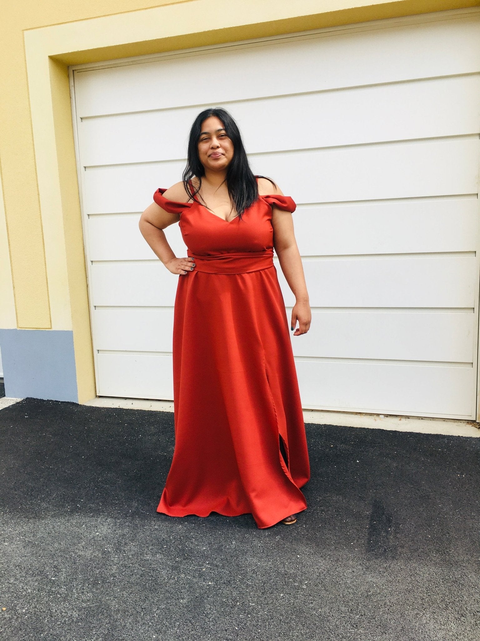 Robe de demoiselle d’honneur sur-mesure - Vero - Rouille - Kaysol Couture