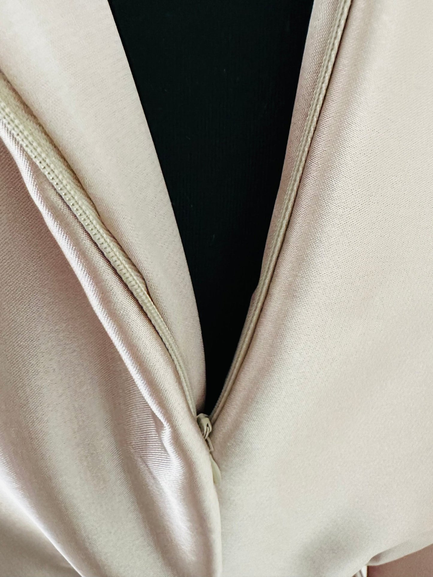 Robe de Soiree longue - robe de soirée mastour en Satin Manches longues - Kaysol Couture