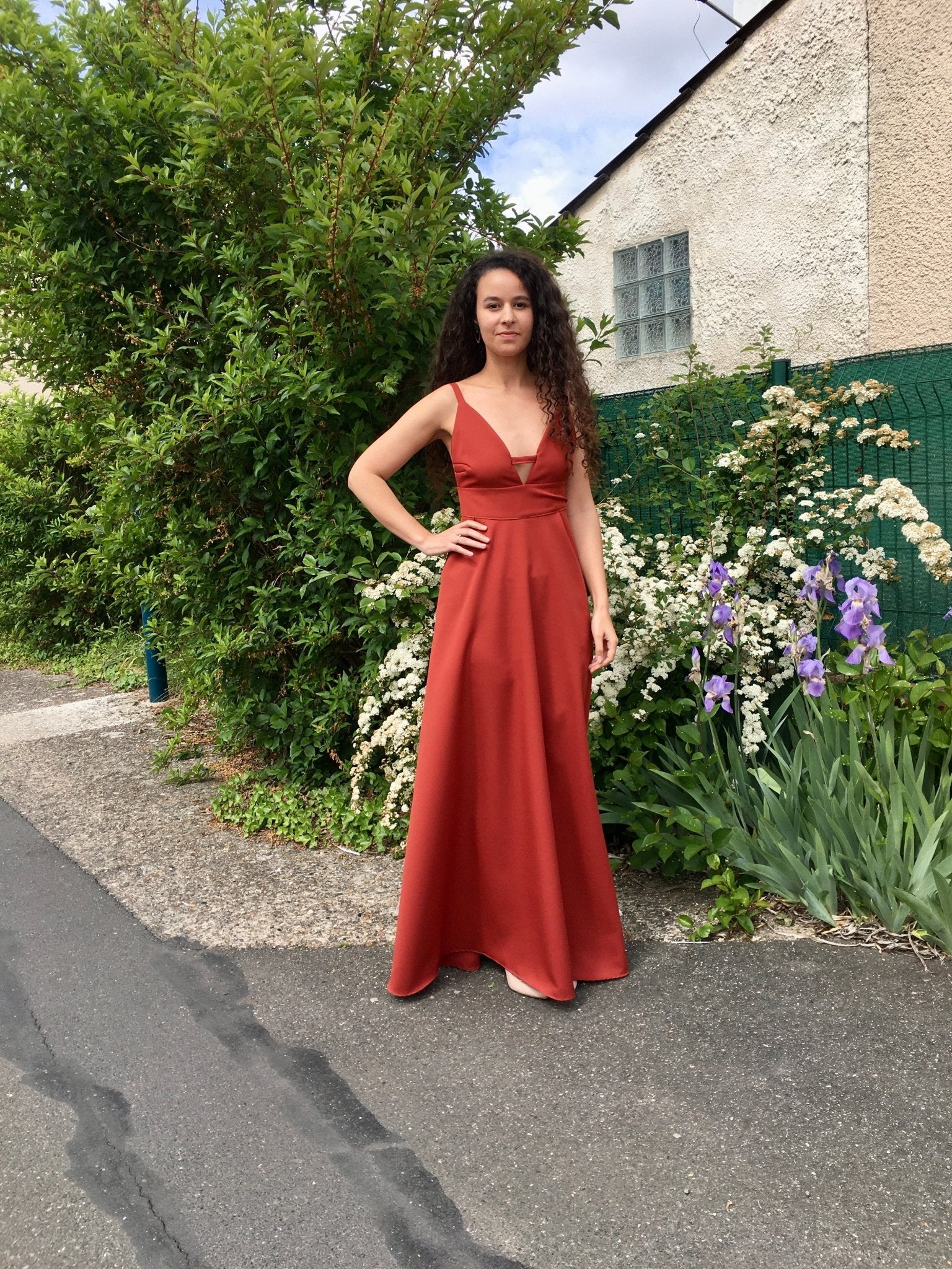 Robe demoiselle d’honneur Terracota - Farah - Rouille - Kaysol Couture