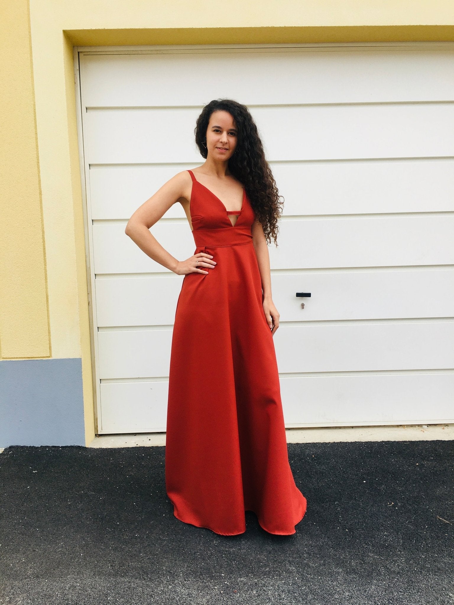 Robe demoiselle d’honneur Terracota - Farah - Rouille - Kaysol Couture