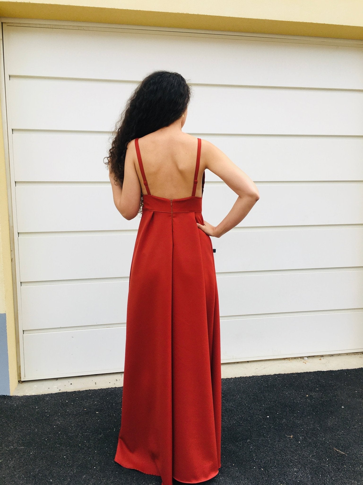 Robe demoiselle d’honneur Terracota - Farah - Rouille - Kaysol Couture