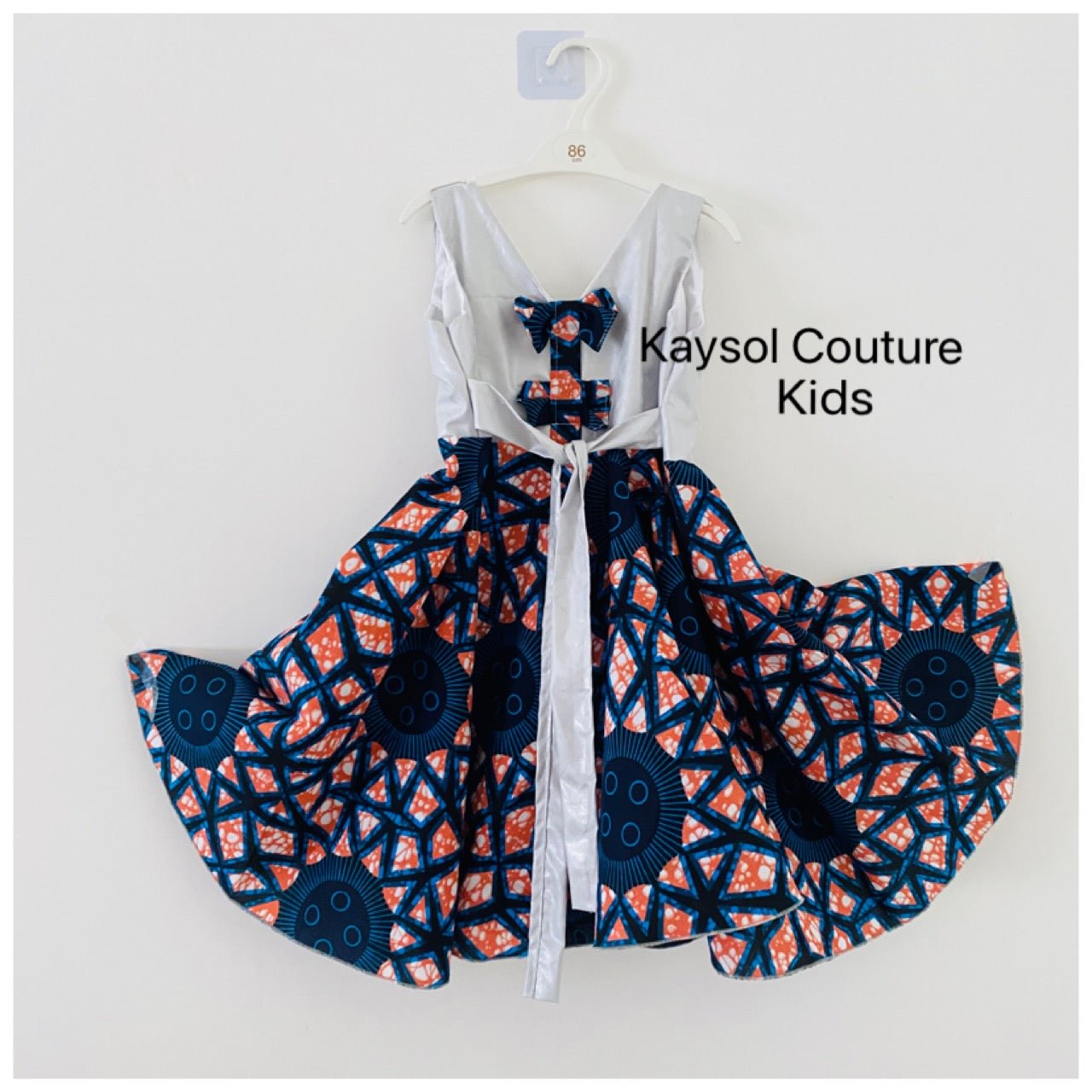 Robe en getzner et wax fille - Messaouda - Kaysol Couture