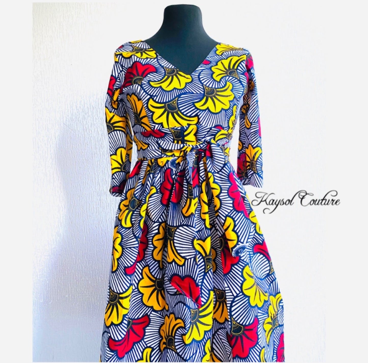 Robe en wax longue - Kaysol Couture
