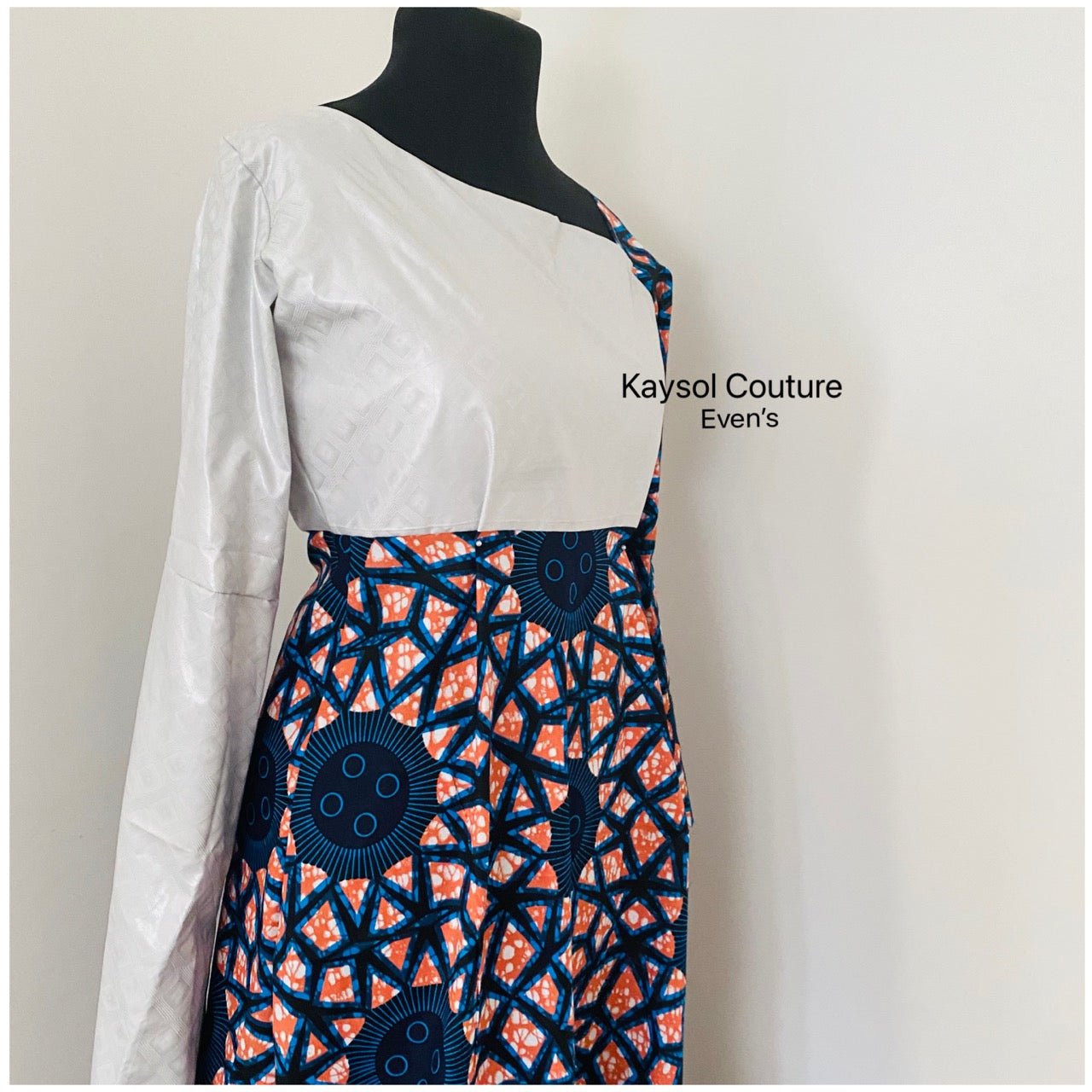 Robe longue Mata - Getzner et wax - Kaysol Couture