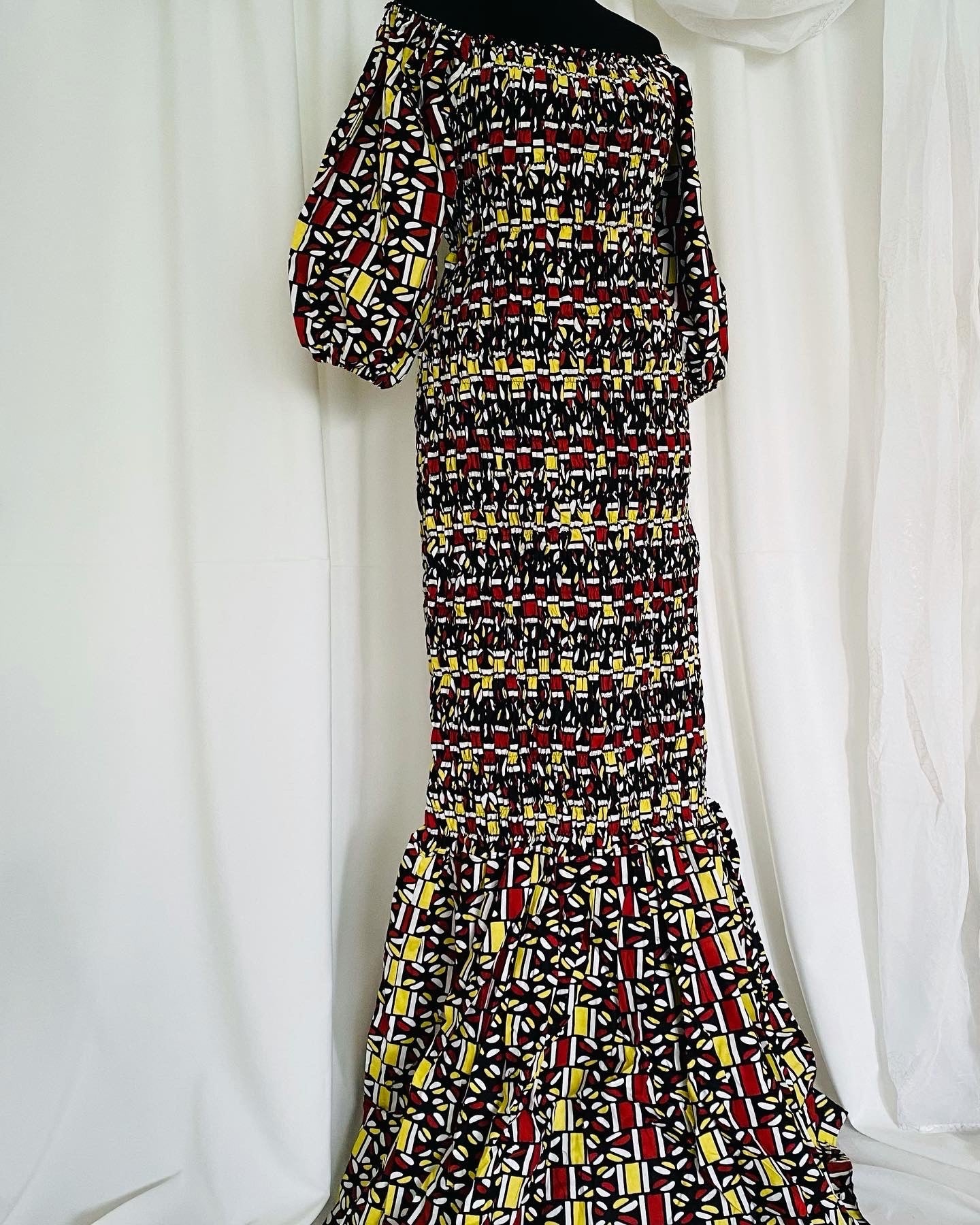 Robe sirène en Wax - Kaysol Couture