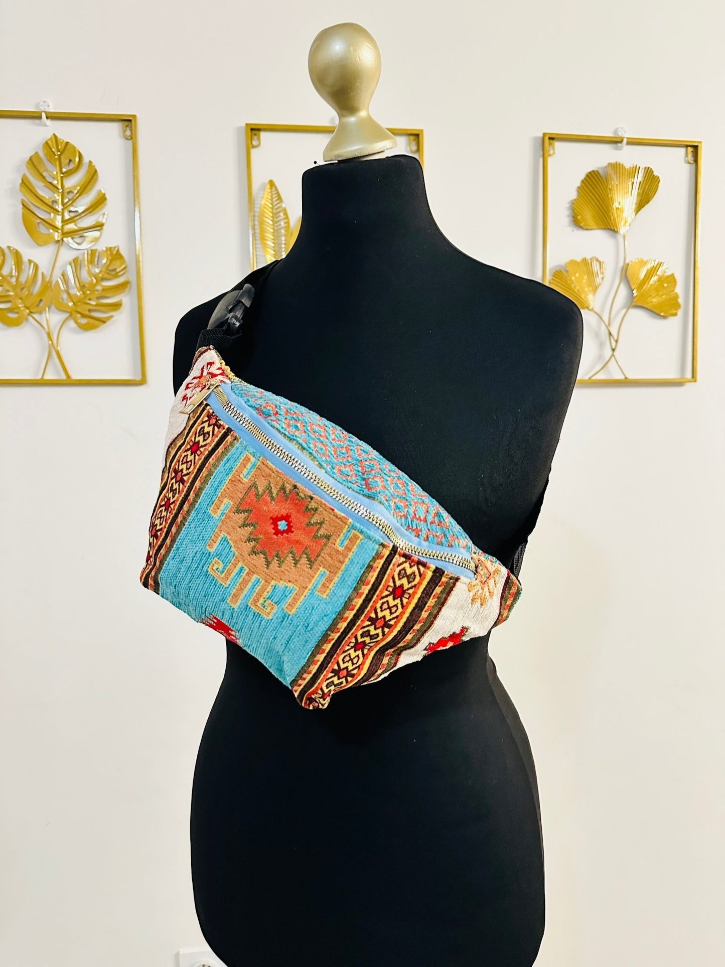 Sac Banane tissu Ethnique - Fait main - Banane original - Kaysol Couture