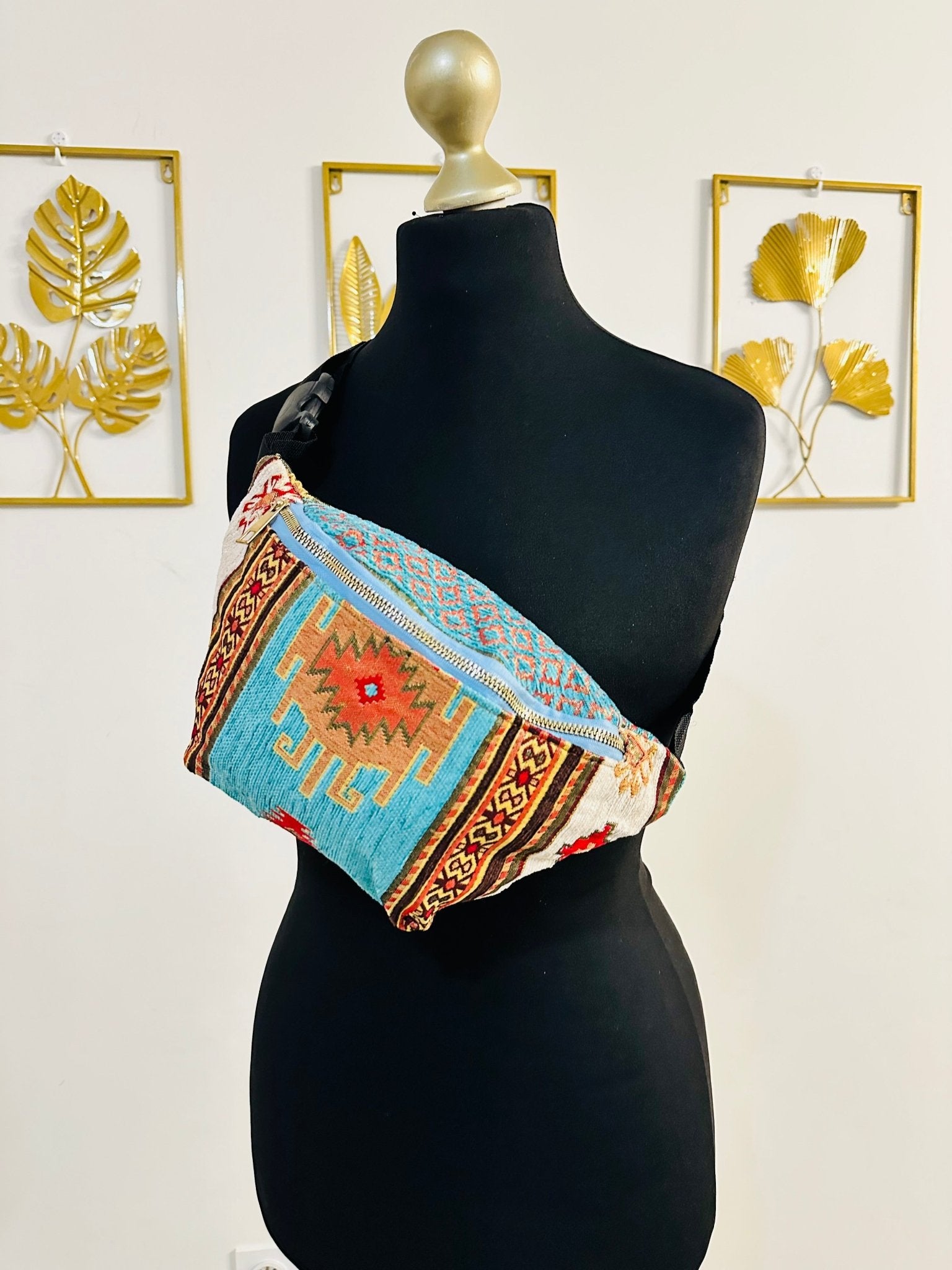 Sac Banane tissu Ethnique - Fait main - Banane original - Kaysol Couture