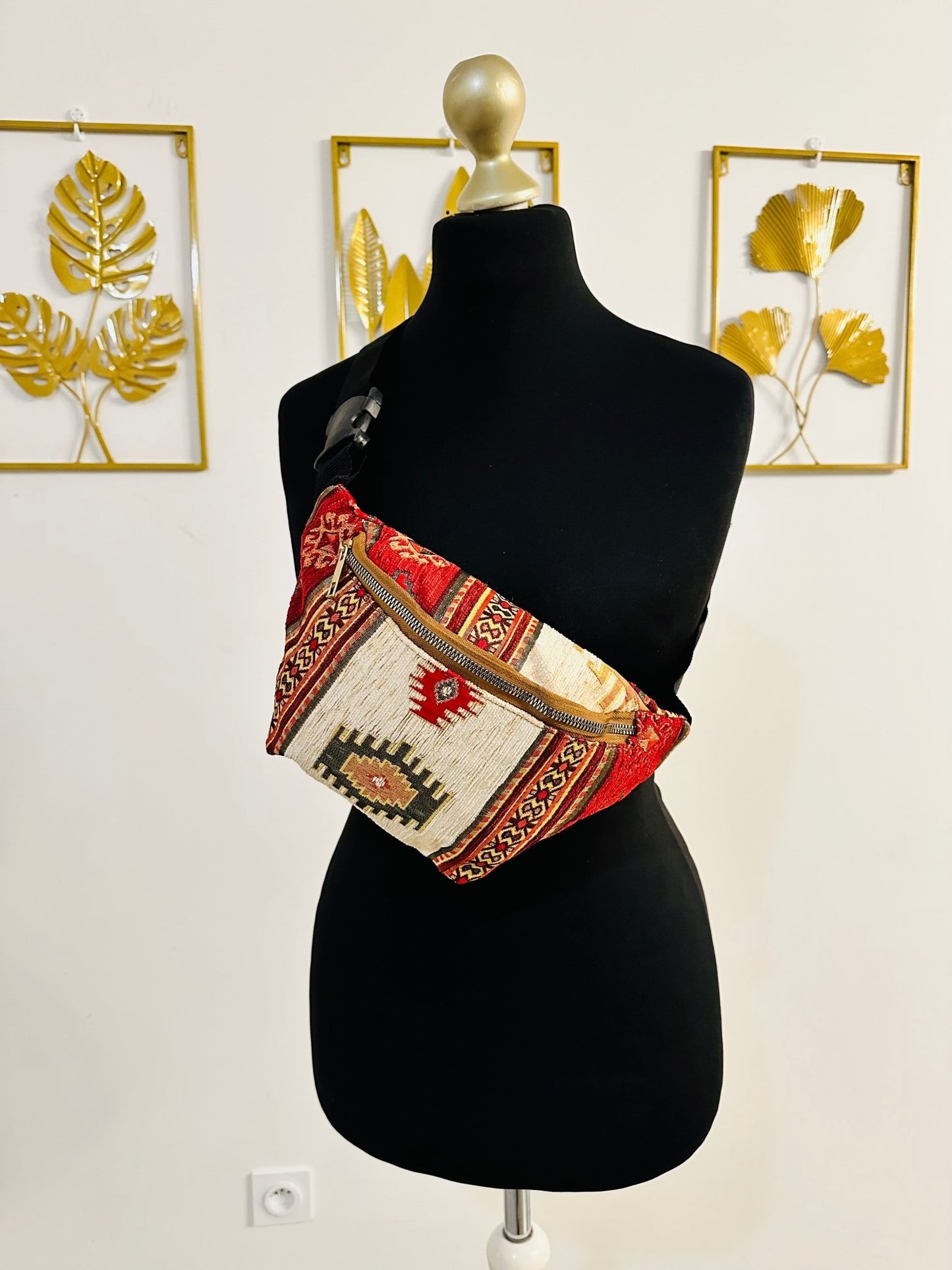 Sac Banane tissu Ethnique - Fait main - Banane original - Kaysol Couture